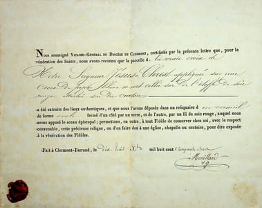 Pièce autographe signée