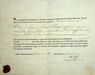 Pi&egrave;ce autographe sign&eacute;e. Antoine Mouillaud (?-1858), pr&ecirc;tre, cur&eacute; de Notre-Dame du Port &agrave; Clermont-Ferrand, vicaire g&eacute;n&eacute;ral du dioc&egrave;se de ...