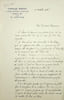 Lettre autographe sign&eacute;e. Charles Miguet (?-1953?), bibliophile. 