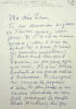 Lettre autographe sign&eacute;e. [Tolsto&iuml;] auteur non identifi&eacute;. 