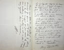 Lettre autographe sign&eacute;e &agrave; Alfred Vallette. Henry Bataille (1872-1922), po&egrave;te, &eacute;crivain. 