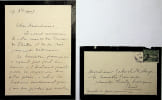 Lettre autographe sign&eacute;e &agrave; Gabriel Montoya. Louis Artus (1870-1960), &eacute;crivain. 