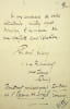 Lettre autographe sign&eacute;e. Paul Adam (1862-1920), &eacute;crivain. 