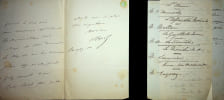Lettre autographe sign&eacute;e. Henri Blaze de Bury (1813-1888), &eacute;crivain, po&egrave;te, compositeur. 
