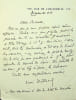 Lettre autographe sign&eacute;e &agrave; Louise Halphen. Louis Bertrand (1866-1941), &eacute;crivain, membre de l'Acad&eacute;mie fran&ccedil;aise. 