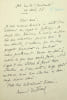Lettre autographe sign&eacute;e &agrave; Charles Grolleau. Louis Bertrand (1866-1941), &eacute;crivain, membre de l'Acad&eacute;mie fran&ccedil;aise. 