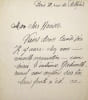 Lettre autographe sign&eacute;e &agrave; Fernand Hauser. Adolphe van Bever (1871-1927), po&egrave;te, &eacute;crivain, bibliographie.