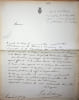 Manuscrit autographe sign&eacute;. Wilhelm Hermann von Lindheim (1835-1898), industriel allemand (n&eacute; en Sil&eacute;sie, aujourd'hui polonaise) naturalis&eacute; ...
