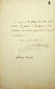 Lettre autographe sign&eacute;e. Ren&eacute;-Charles Guilbert de Pixer&eacute;court (1773-1844), &eacute;crivain, bibliophile, directeur de th&eacute;&acirc;tre. 
