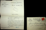 Lettre sign&eacute;e. Edouard Herriot (1872-1957), homme politique, membre de l'Acad&eacute;mie fran&ccedil;aise.