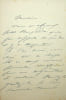 Lettre autographe sign&eacute;e. Caroline Luguet (1821-1871), fille de Marie Dorval et &eacute;pouse du com&eacute;dien Ren&eacute; Luguet. 
