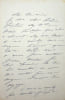 Lettre autographe sign&eacute;e. Caroline Luguet (1821-1871), fille de Marie Dorval et &eacute;pouse du com&eacute;dien Ren&eacute; Luguet. 