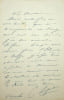 Lettre autographe sign&eacute;e. Caroline Luguet (1821-1871), fille de Marie Dorval et &eacute;pouse du com&eacute;dien Ren&eacute; Luguet. 