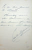 Lettre autographe sign&eacute;e. Caroline Luguet (1821-1871), fille de Marie Dorval et &eacute;pouse du com&eacute;dien Ren&eacute; Luguet. 