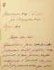 Lettre autographe sign&eacute;e. Maurice Tourneux (1849-1917), archiviste, bibliographe, historien de l'art. 