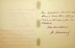 Lettre autographe sign&eacute;e. Maurice Tourneux (1849-1917), archiviste, bibliographe, historien de l'art. 