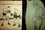 Dessin original. Daniel Thouroude dit Daniel de Losques (1880-1915), dessinateur, affichiste, bombardier mort au combat. 
