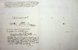Lettre sign&eacute;e. Laporte p&egrave;re, Dumas et non identifi&eacute;, administrateurs des hospices de Clermont Ferrand & Pierre Chollet-Beaufort (1762-1803), avocat, ...