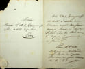 Lettre manuscrite. Edme-Fran&ccedil;ois Jomard (1777-1862), ing&eacute;nieur, g&eacute;ographe, arch&eacute;ologue, membre de l'Institut d'Egypte. 