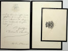 Lettre autographe sign&eacute;e. Sophie Galitzine (1858-1883), duchesse de Chaulnes, &eacute;pouse de l'&eacute;crivain Paul d'Albert (1852-1881), duc de Chaulnes. 