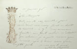 Lettre autographe sign&eacute;e. Livia Carafa (1825-1901), duchesse de Bojano. 