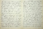 Lettre autographe sign&eacute;e &agrave; Laure Coutan-Montorgueil. Caroline Koechlin, comtesse de Maupeou (1836-1915), peintre. 