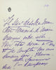 Lettre autographe sign&eacute;e. Caroline Koechlin, comtesse de Maupeou (1836-1915), peintre. 