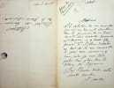 Lettre autographe sign&eacute;e &agrave; Escudier. Eug&egrave;ne Gautier (1822-1878), violoniste, compositeur, organiste, deuxi&egrave;me prix de Rome en 1842. 