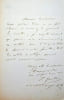 Lettre autographe sign&eacute;e &agrave; Escudier. Eug&egrave;ne Gautier (1822-1878), violoniste, compositeur, organiste, deuxi&egrave;me prix de Rome en 1842. 