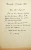 Lettre autographe sign&eacute;e &agrave; Jules R&eacute;gnauld. Joseph-Alfred Serret (1819-1885), math&eacute;maticien, astronome. 