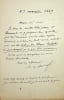Lettre autographe sign&eacute;e &agrave; Jules R&eacute;gnauld. Joseph-Alfred Serret (1819-1885), math&eacute;maticien, astronome. 