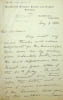 Lettre autographe sign&eacute;e &agrave; une autre f&eacute;ministe, Fran&ccedil;oise de Lacoste. Lydia Becker (1827-1890), astronome britannique, &eacute;crivain, suffragette, ...