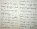 Lettre autographe sign&eacute;e &agrave; une autre f&eacute;ministe, Fran&ccedil;oise de Lacoste. Lydia Becker (1827-1890), astronome britannique, &eacute;crivain, suffragette, ...