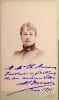 Photographie avec d&eacute;dicace autographe sign&eacute;e. [Nadar] Alice Ducasse (1841-1923), soprano, professeur. 