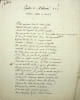 Po&egrave;me manuscrit in&eacute;dit. [Po&eacute;sie] Anonyme. 