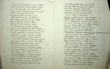Po&egrave;me manuscrit in&eacute;dit. [Po&eacute;sie] Anonyme. 