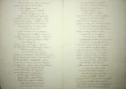 Po&egrave;me manuscrit in&eacute;dit. [Po&eacute;sie] Anonyme. 