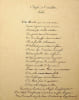 Po&egrave;me manuscrit in&eacute;dit. [Po&eacute;sie] Anonyme. 