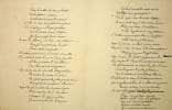 Po&egrave;me manuscrit in&eacute;dit. [Po&eacute;sie] Anonyme. 
