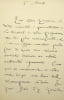 Lettre autographe sign&eacute;e. Antonin-Gilbert Sertillanges (1863-1946), pr&ecirc;tre dominicain, philosophe, thomiste, professeur, ayant beaucoup &eacute;crit sur ...