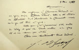 Lettre autographe sign&eacute;e. Antonin-Gilbert Sertillanges (1863-1946), pr&ecirc;tre dominicain, philosophe, thomiste, professeur, ayant beaucoup &eacute;crit sur ...