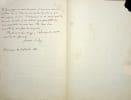 Lettre autographe sign&eacute;e. J&eacute;r&ocirc;me Pichon (1812-1869), fameux bibliophile, pr&eacute;sident de la Soci&eacute;t&eacute; des Bibliophiles Fran&ccedil;ois, bibliographe. 