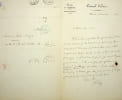 Lettre autographe sign&eacute;e. J&eacute;r&ocirc;me Pichon (1812-1869), fameux bibliophile, pr&eacute;sident de la Soci&eacute;t&eacute; des Bibliophiles Fran&ccedil;ois, bibliographe. 