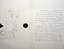 Lettre autographe sign&eacute;e. J&eacute;r&ocirc;me Pichon (1812-1869), fameux bibliophile, pr&eacute;sident de la Soci&eacute;t&eacute; des Bibliophiles Fran&ccedil;ois, bibliographe. 