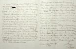 Lettre autographe sign&eacute;e au marchand d'estampes Hermann Weber. Johann Gottfried Abraham Frenzel (1782-1855), peintre allemand, graveur, qui s'occupait ...