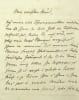 Lettre autographe sign&eacute;e au marchand d'estampes Hermann Weber. Karl Eduard von Liphart (1808-1891), important collectionneur germano-balte (estonien), ...