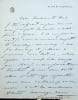Lettre autographe sign&eacute;e. L&eacute;on Barthou (1868-1943), avocat, journaliste, conseiller d'&eacute;tat, fr&egrave;re de Louis. 