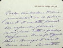 Lettre autographe sign&eacute;e. L&eacute;on Barthou (1868-1943), avocat, journaliste, conseiller d'&eacute;tat, fr&egrave;re de Louis. 