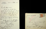 Lettre autographe sign&eacute;e. Maurice Berteaux (1852-1911), maire de Chatou, d&eacute;put&eacute;, ministre de la Guerre. 