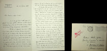 Lettre autographe sign&eacute;e. Ren&eacute; Ferry (1878-1941), docteur en droit, chef de cabinet de ministres puis du pr&eacute;sident de la r&eacute;publique Albert Lebrun. 